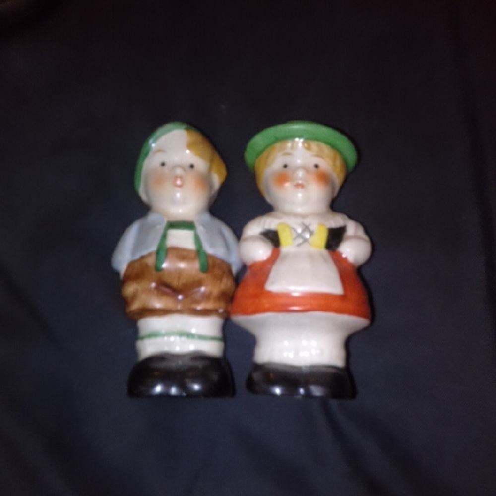 Goebel Figurines with Green and Orange Accents